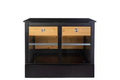 Der Merklinger Outdoor Modul "Eva" (2 Schubladen M. Ablage) -Warmes BBQ-Restaurant 02 dermerklinger modul schublade offen outdoorkueche blende jpg