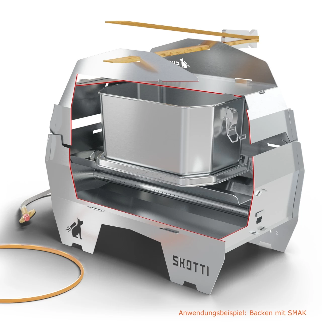 SKOTTI SMAK Räucherschale - Gleichzeitig Hitzeschild Zum Backen - Edelstahl 6 SKOTTI SMAK Räucherschale - Gleichzeitig Hitzeschild Zum Backen - Edelstahl – Bild 6