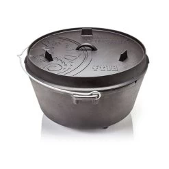 Petromax Feuertopf Ft18 - Dutch Oven - Gusstopf - Mit Füßen - Mit Henkel - 16,1L - +20 Personen