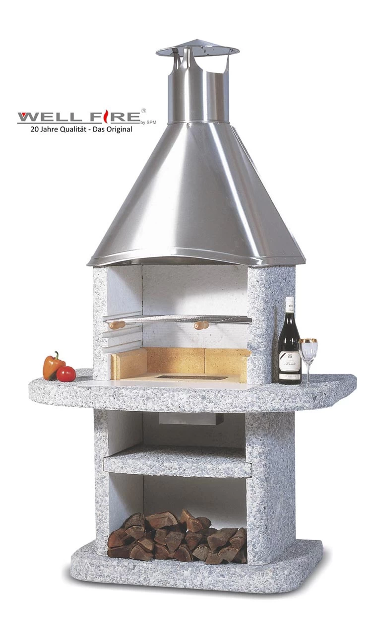 Grillkamin Wellfire AVANTA Mit Edelstahlhaube 1 Grillkamin Wellfire AVANTA Mit Edelstahlhaube