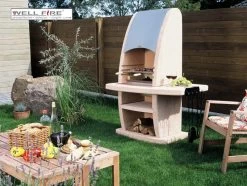 Grillkamin Wellfire INCA Terracotta Mit Edelstahlhaube -Warmes BBQ-Restaurant 1251 2