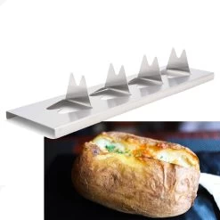 Kartoffel-Rack - Halter Für Kartoffel & Co Aus Edelstahl - 30 X 8 X 4,5cm - Potato Rack 5 Kartoffel-Rack - Halter Für Kartoffel & Co Aus Edelstahl - 30 X 8 X 4,5cm - Potato Rack -Warmes BBQ-Restaurant 12514 kartoffelhalter bbq grill edelstahl potatoe rack 03 1280x1280