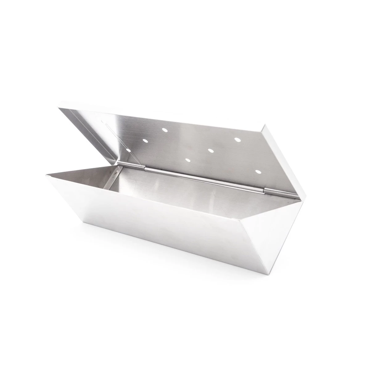 Edelstahl Räucherbox / Smokerbox In V-Form - Für Holz- & Gasgrill 2 Edelstahl Räucherbox / Smokerbox In V-Form - Für Holz- & Gasgrill – Bild 2