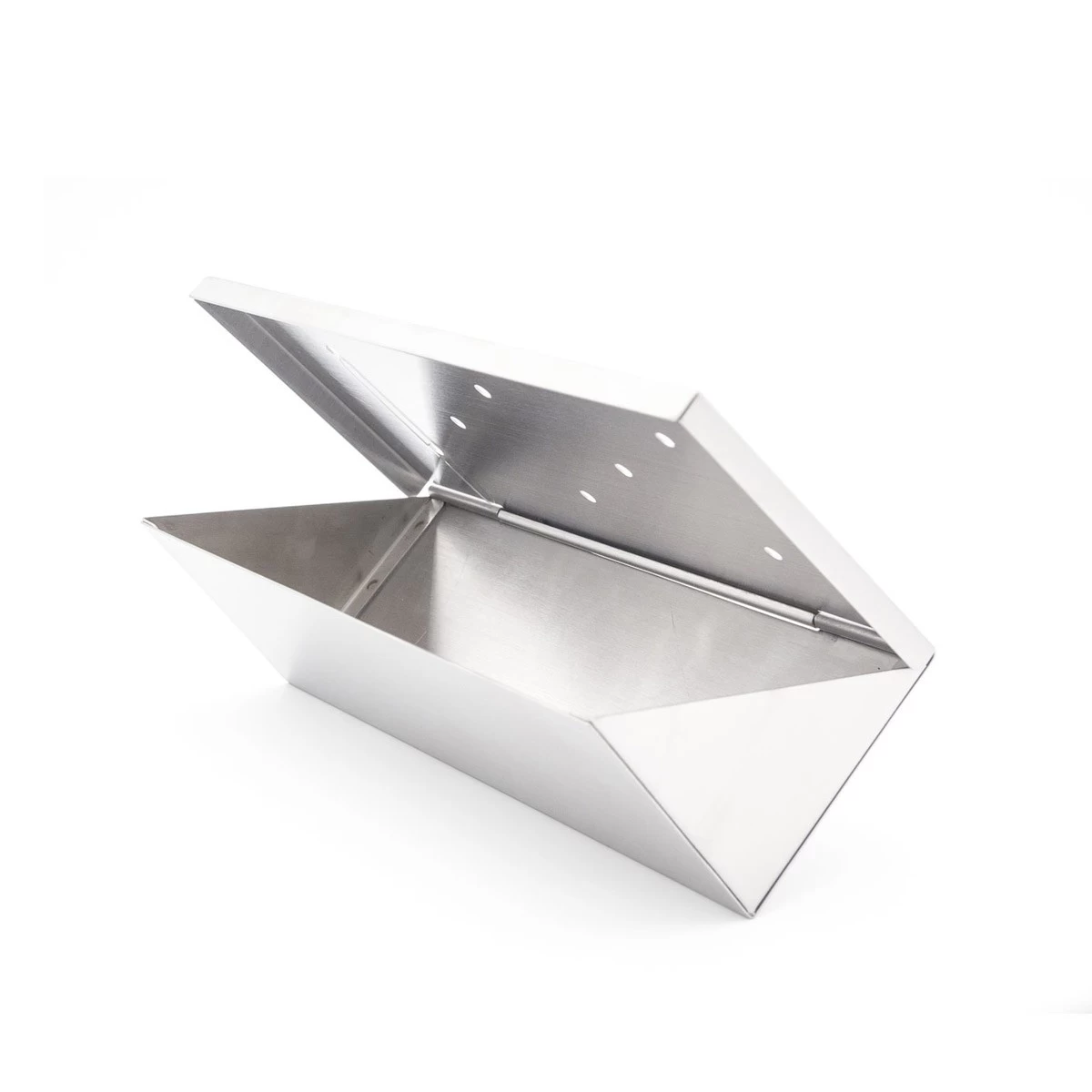 Edelstahl Räucherbox / Smokerbox In V-Form - Für Holz- & Gasgrill 3 Edelstahl Räucherbox / Smokerbox In V-Form - Für Holz- & Gasgrill – Bild 3