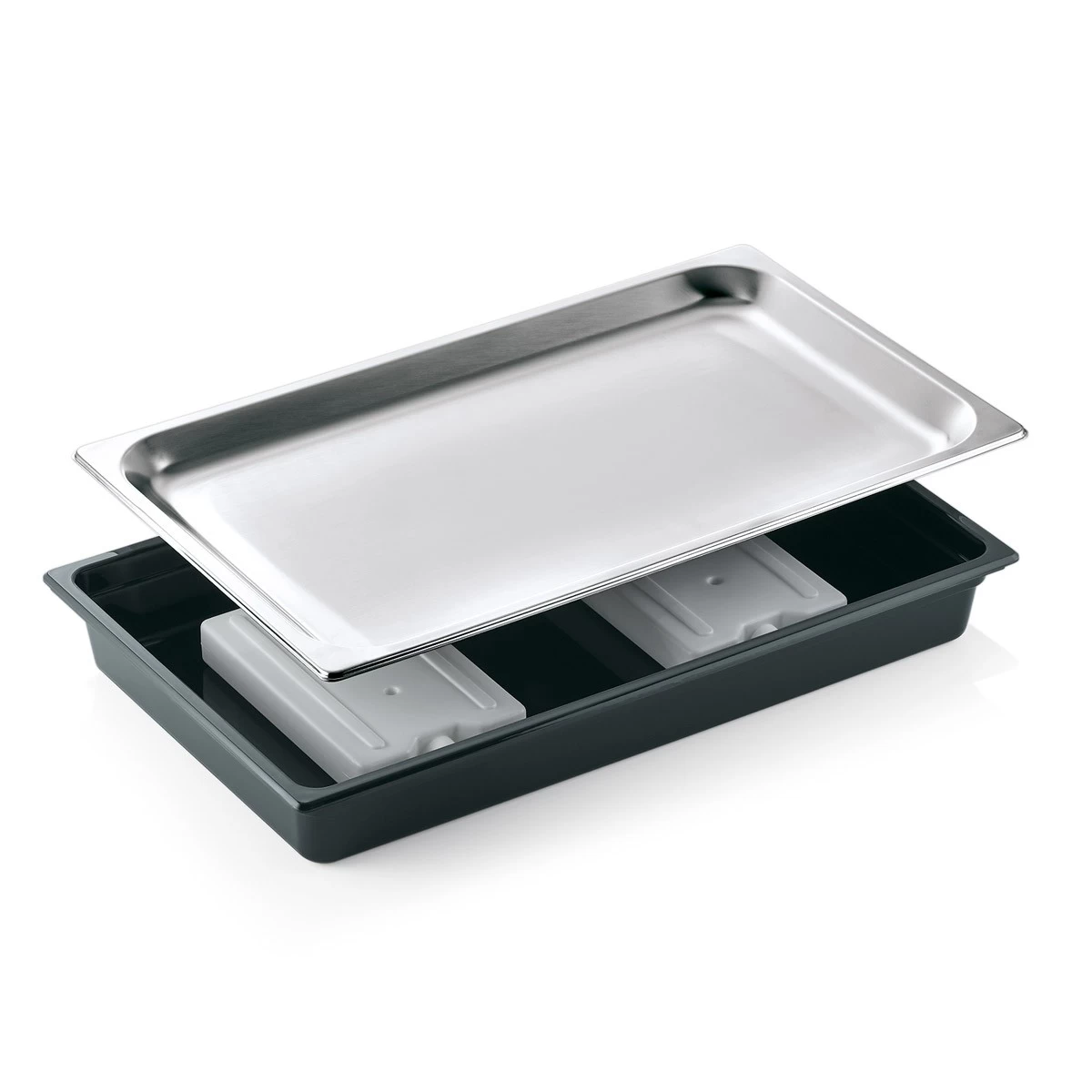Kühlschale GN 1/1 Inkl. Kühlakku Und Tablett Aus Edelstahl 1 Kühlschale GN 1/1 Inkl. Kühlakku Und Tablett Aus Edelstahl