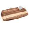Servierset Mit Dipschale - Akazienholz - 36 X 25 X 1,5cm - Mit Porzellanschlale
