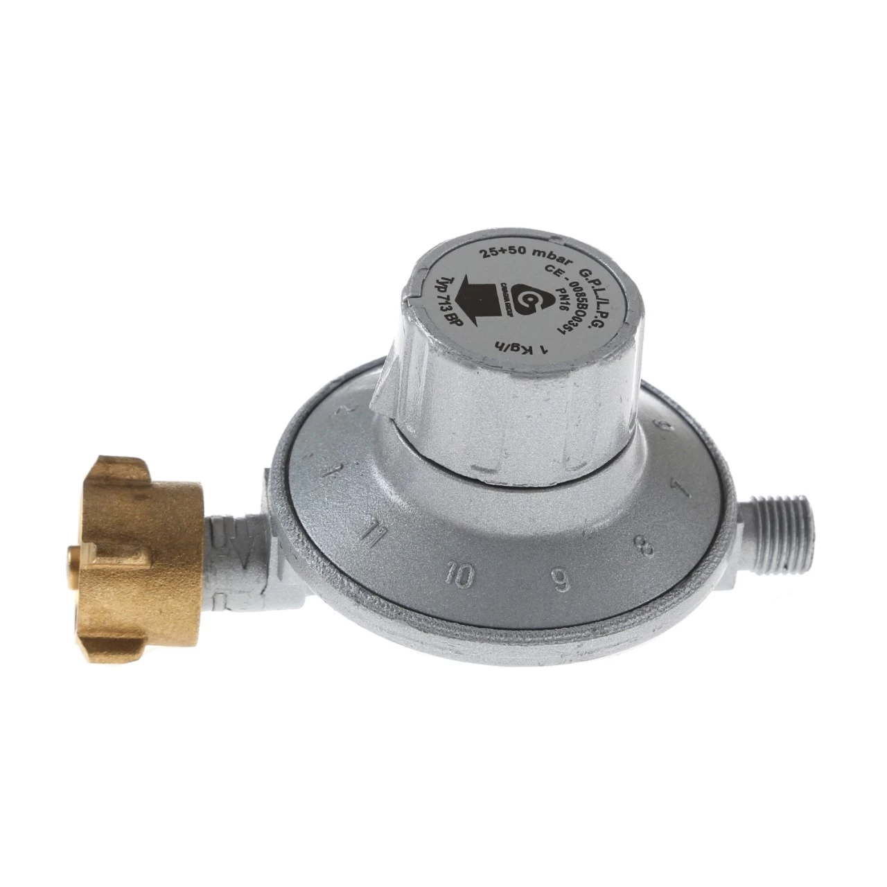 Gasregler Niederdruck 30-50mbar - 11 Stufen Regelbar - 1kg/h - KLF X 1/4" Links - CAMPING 3 Gasregler Niederdruck 30-50mbar - 11 Stufen Regelbar - 1kg/h - KLF X 1/4" Links - CAMPING – Bild 3