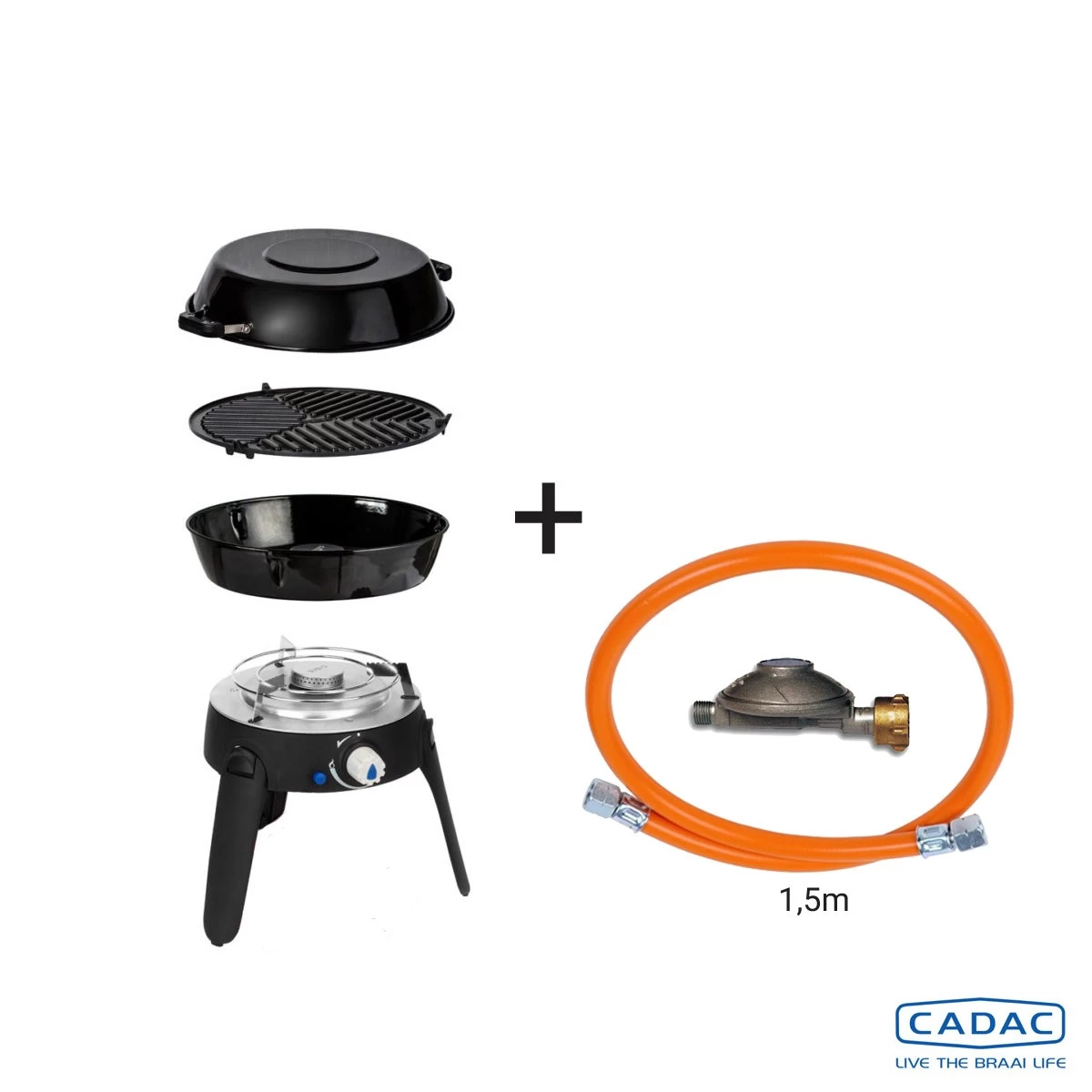 CADAC SAFARI CHEF 30 LITE LP CONNECT KIT - 50mBar - Topfständer, Grillrost, Pfanne/Deckel, Reglerkit 1 CADAC SAFARI CHEF 30 LITE LP CONNECT KIT - 50mBar - Topfständer, Grillrost, Pfanne/Deckel, Reglerkit