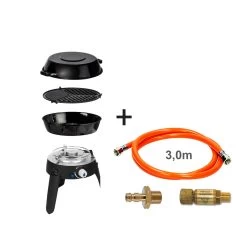 CADAC SAFARI CHEF 30 LITE LP CONNECT KIT - 30mBar - Topfständer, Grillrost, Pfanne/Deckel, Schlauch