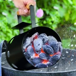 Anzündkamin Metall Für Kohle Und Briketts - Kohlestarter - D: 17cm, H: 27cm - Holzgriff -Warmes BBQ-Restaurant 22001 anzuendkamin metall kohlestarter 03yCI1c2Wl9E7Bh 1280x1280