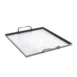 ALLGRILL Edelstahl Grillwanne Mit 2 Griffen, 31x27x1cm - Plancha Pfanne
