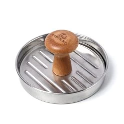 Burgerpresse PRO - Pattypresse Für Selbstgemachte Burger - Edelstahl -Warmes BBQ-Restaurant 25082 burgerpresse pro edelstahl holzgriff 02 1280x1280