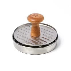 Burgerpresse PRO - Pattypresse Für Selbstgemachte Burger - Edelstahl -Warmes BBQ-Restaurant 25082 burgerpresse pro edelstahl holzgriff 03 1280x1280
