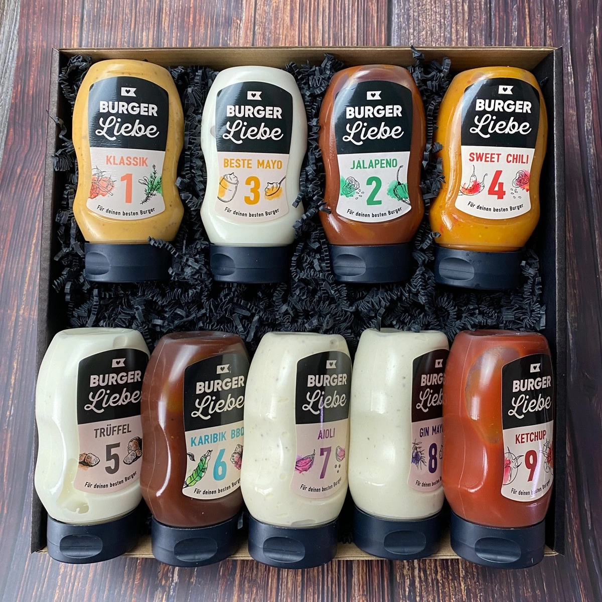 BURGER LIEBE - Geschenkset Mit 9 Burgersaucen - Für Alle Turmbauer Da Draußen! 3 BURGER LIEBE - Geschenkset Mit 9 Burgersaucen - Für Alle Turmbauer Da Draußen! – Bild 3