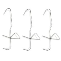 Fischhaken Zum Räuchern - 3er Set Edelstahl - 20cm - Ein Widerhaken