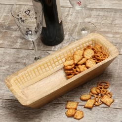 Dekoschale - Rechteckig - Mangoholz - L: 30cm - H: 8cm - Natur, Beige -Warmes BBQ-Restaurant 28390 holztablett dekoschale 5 1280x1280