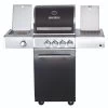 CHEF S Paket H - Basis Black 2 Brenner, Backburner, Seitenkocher, Steakzone, Grillplatte, AIR SYSYTE
