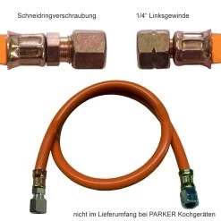 Parker® PARKER Zweiflammiger Kocher - Weiß Lackiert - Zündsicherung - 2,3kW, 1,65kW -Warmes BBQ-Restaurant 29508 gasschlauch schneidring 8mm rohr 04 1280x1280