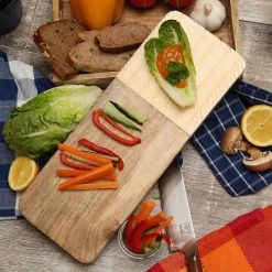 Holztablett - Serviertablett - Dekotablett - Rechteckig - Mangoholz - L: 40cm B: 15cm - Natur