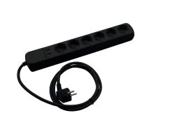 Stromkabel / Steckdosenleiste | 6-Fach | 2x USB-Ladeplatz