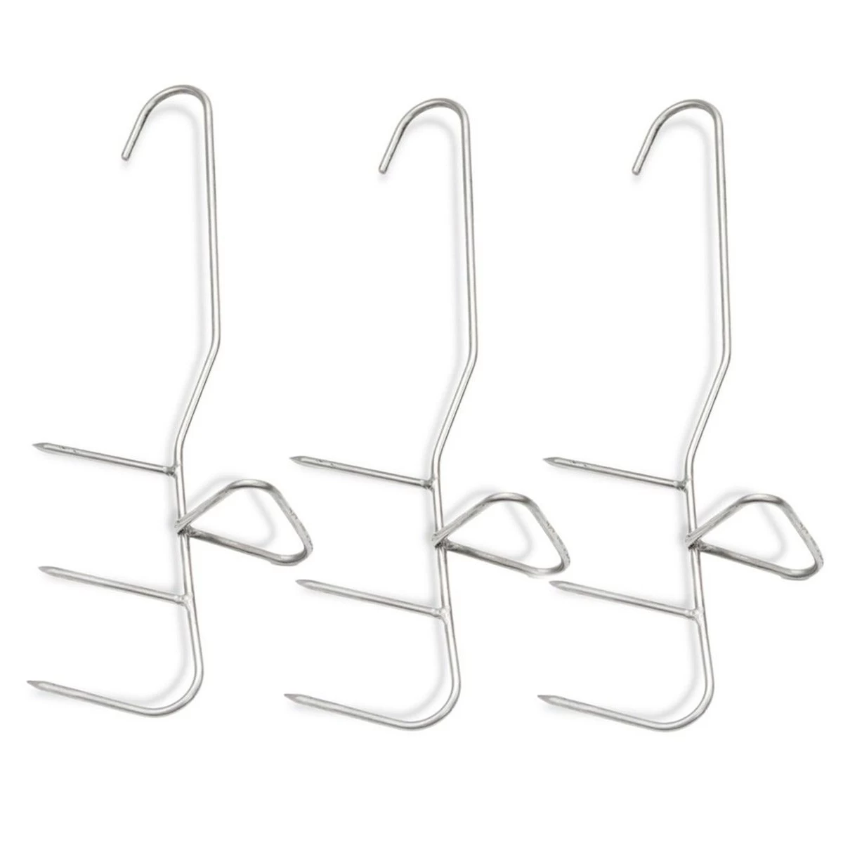 Fischhaken Zum Räuchern 3 Stück - Edelstahl - 21cm - Drei Widerhaken 1 Fischhaken Zum Räuchern 3 Stück - Edelstahl - 21cm - Drei Widerhaken