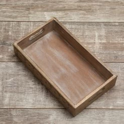 Tablett - Dekotablett - Blumenbordüre - Mangoholz - L: 34,7cm - B: 20cm - Weiß Gebleicht -Warmes BBQ-Restaurant 3458 tablett dekotablett 2 1280x1280