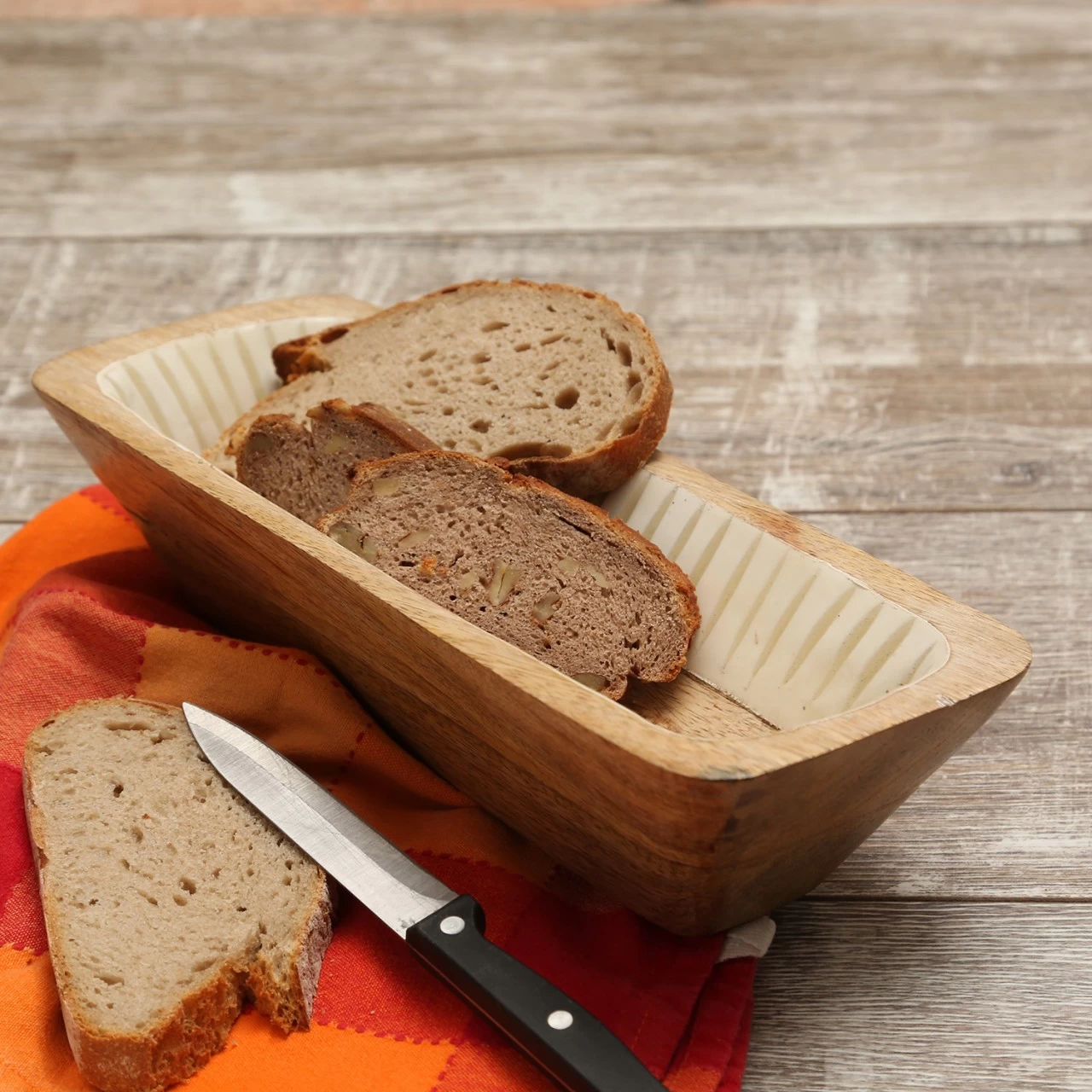 Dekoschale - Rechteckig - Mangoholz - L: 30cm - H: 8cm - Natur, Weiß 4 Dekoschale - Rechteckig - Mangoholz - L: 30cm - H: 8cm - Natur, Weiß – Bild 4