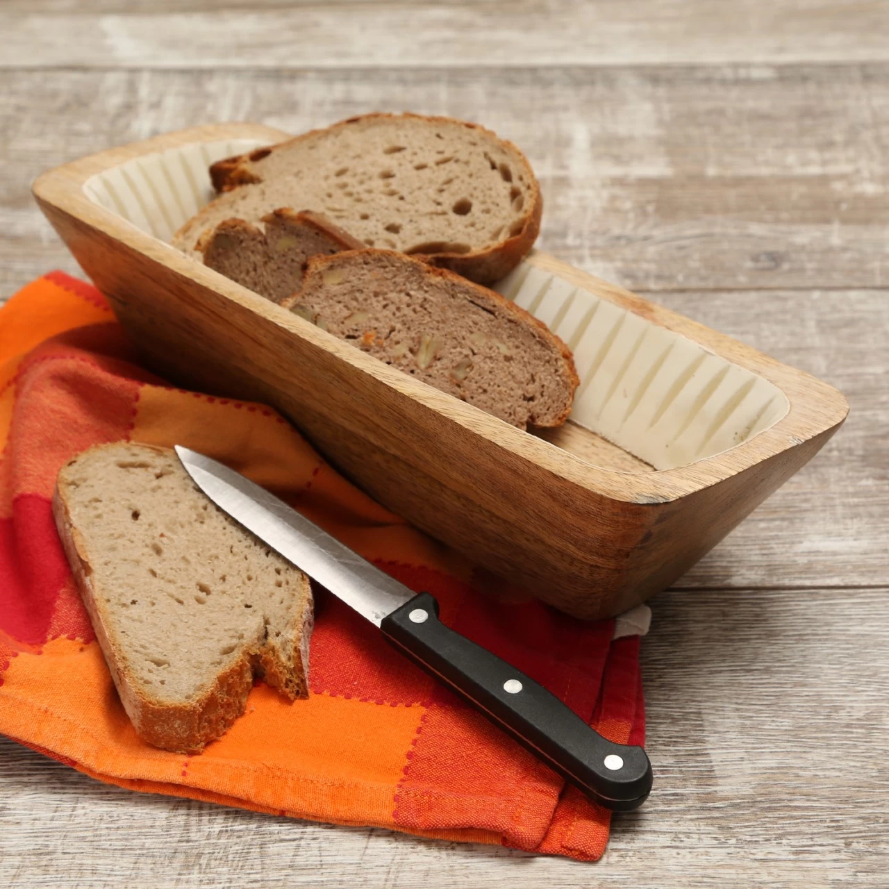 Dekoschale - Rechteckig - Mangoholz - L: 30cm - H: 8cm - Natur, Weiß 5 Dekoschale - Rechteckig - Mangoholz - L: 30cm - H: 8cm - Natur, Weiß – Bild 5