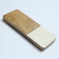 Holztablett - Serviertablett - Dekotablett - Rechteckig - Mangoholz - L: 40cm B: 15cm - Natur, Weiß -Warmes BBQ-Restaurant 3462 holztablett dekotablett 2 1280x1280
