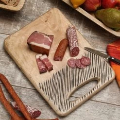 Schneidebrett - Servierbrett - Rechteckig - Mangoholz - Praktischer Griff - L: 36cm - Natur -Warmes BBQ-Restaurant 3472 schneidebrett 4 1280x1280