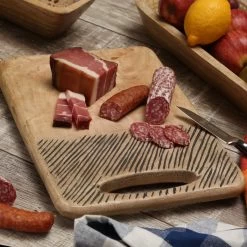 Schneidebrett - Servierbrett - Rechteckig - Mangoholz - Praktischer Griff - L: 36cm - Natur -Warmes BBQ-Restaurant 3472 schneidebrett 8 1280x1280