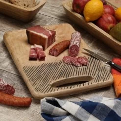 Schneidebrett - Servierbrett - Rechteckig - Mangoholz - Praktischer Griff - L: 36cm - Natur -Warmes BBQ-Restaurant 3472 schneidebrett 9 1280x1280