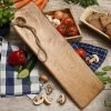 Schneidebrett - Servierbrett - Rechteckig - Mangoholz - Mit Kordel - L: 57,5cm - B: 18cm - Natur