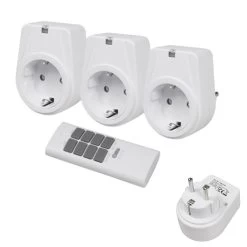 Funksteckdosen Set "COMFORT 3" - 30m Fernbedienung - Erweiterbar Bis 12 Stück