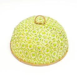 Abdeckhaube - Fliegenschutz - Bambus - H: 22cm - D: 33cm - Grün