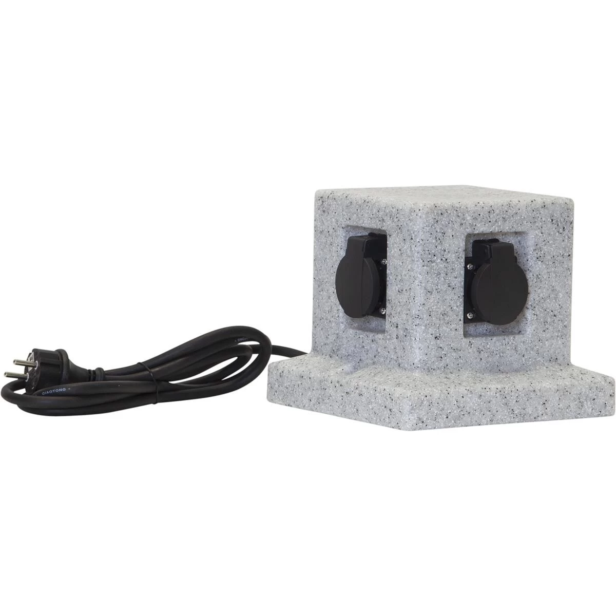 Gartensteckdose "Plugge" - Granitoptik - Für 4 Stecker - 2 M Zuleitung 2 Gartensteckdose "Plugge" - Granitoptik - Für 4 Stecker - 2 M Zuleitung – Bild 2