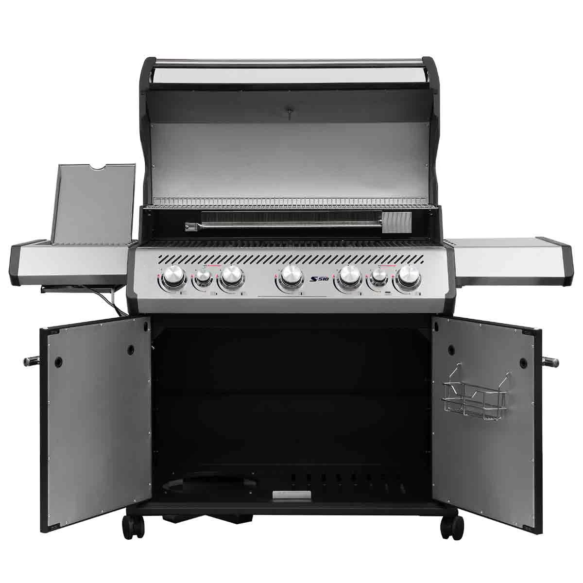 SANTOS S-518 Mit Seiten- Und Heckbrenner, Schwarz, Inkl. Drehspieß, Rostheber & Silikonablage 4 SANTOS S-518 Mit Seiten- Und Heckbrenner, Schwarz, Inkl. Drehspieß, Rostheber & Silikonablage – Bild 4