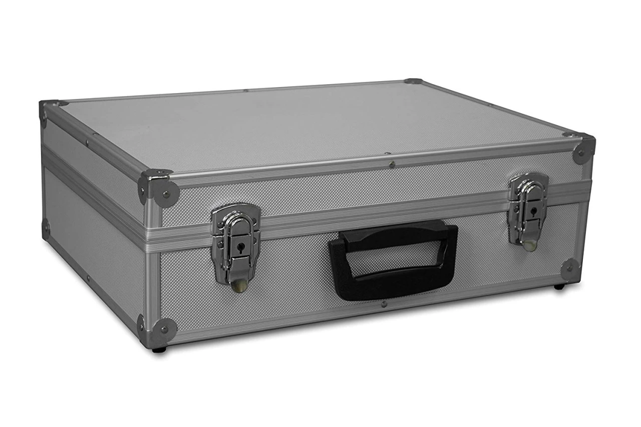 Transportkoffer Silber | Alurahmen | 440x300x130mm | Für Werkzeuge, Kameras, Messgeräte Etc 2 Transportkoffer Silber | Alurahmen | 440x300x130mm | Für Werkzeuge, Kameras, Messgeräte Etc – Bild 2
