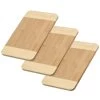 Schneidebrett - Vesperbrett - Frühstücksbrett - Bambusholz - L: 25cm - B: 15cm - Natur - 3er Set