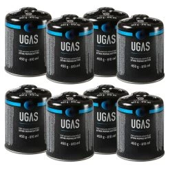 8 X Gaskartusche Butan/Propan - 450g - Universal Gas - Sparset