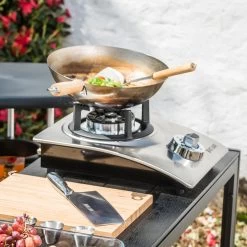 HOT WOK Silver Line 4,5kW - Zündsicherung - Indoor & Outdoor -Warmes BBQ-Restaurant 8834 hot wok silber gaskocher 04 1280x1280