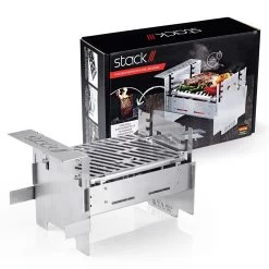 Stack /// Grill - Steckbarer Kompaktgrill Aus Edelstahl - Mobilgrill Inkl. 3kg Grillbriketts -Warmes BBQ-Restaurant 9722 stack grill kompaktgrill edelstahl 02 1280x1280
