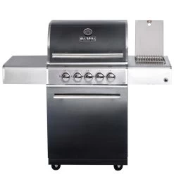 CHEF M Paket F - Basis Black, 3 Brenner, Backburner, Seitenkocher, AIR SYSYTEM, Cover, BBQ Paket