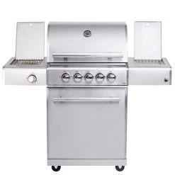 CHEF M Paket G - Basis Silber, 3 Brenner, Backburner, Seitenkocher, Steakzone, Grillplatte, AIR SYSY