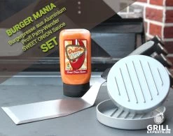 BURGER MANIA SET - Pattypresse, Pattywender, Dollie Sauce Sweet Onion