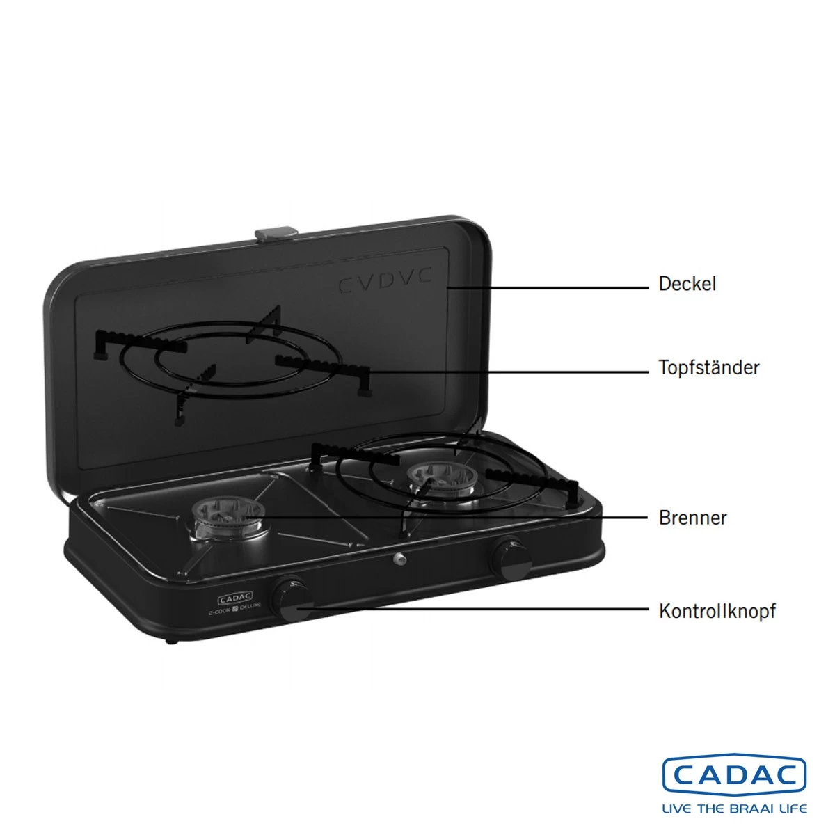 Cadac 2-COOK PRO Stove 30mbar Campingkocher 2-flammig 2 Cadac 2-COOK PRO Stove 30mbar Campingkocher 2-flammig – Bild 2