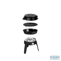 CADAC SAFARI CHEF 30 LITE LP - 30mBar - Inkl. Topfständer, Grillrost, Pfanne/Deckel -Warmes BBQ-Restaurant CADAC SAFARI CHEF 2PV863ldbkCymO 1280x1280
