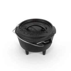 Petromax Feuertopf Ft0.5 - Mit Henkel - Gusstopf - Schmortopf - Mit Füßen - 0,5L