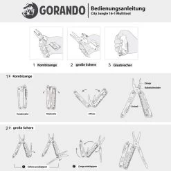 GORANDO® Multitool ? 16in1 CITY JUNGL Multifunktions Taschenmesser Edelstahl Große Schere -Warmes BBQ-Restaurant Multi Tool 4 1280x1280