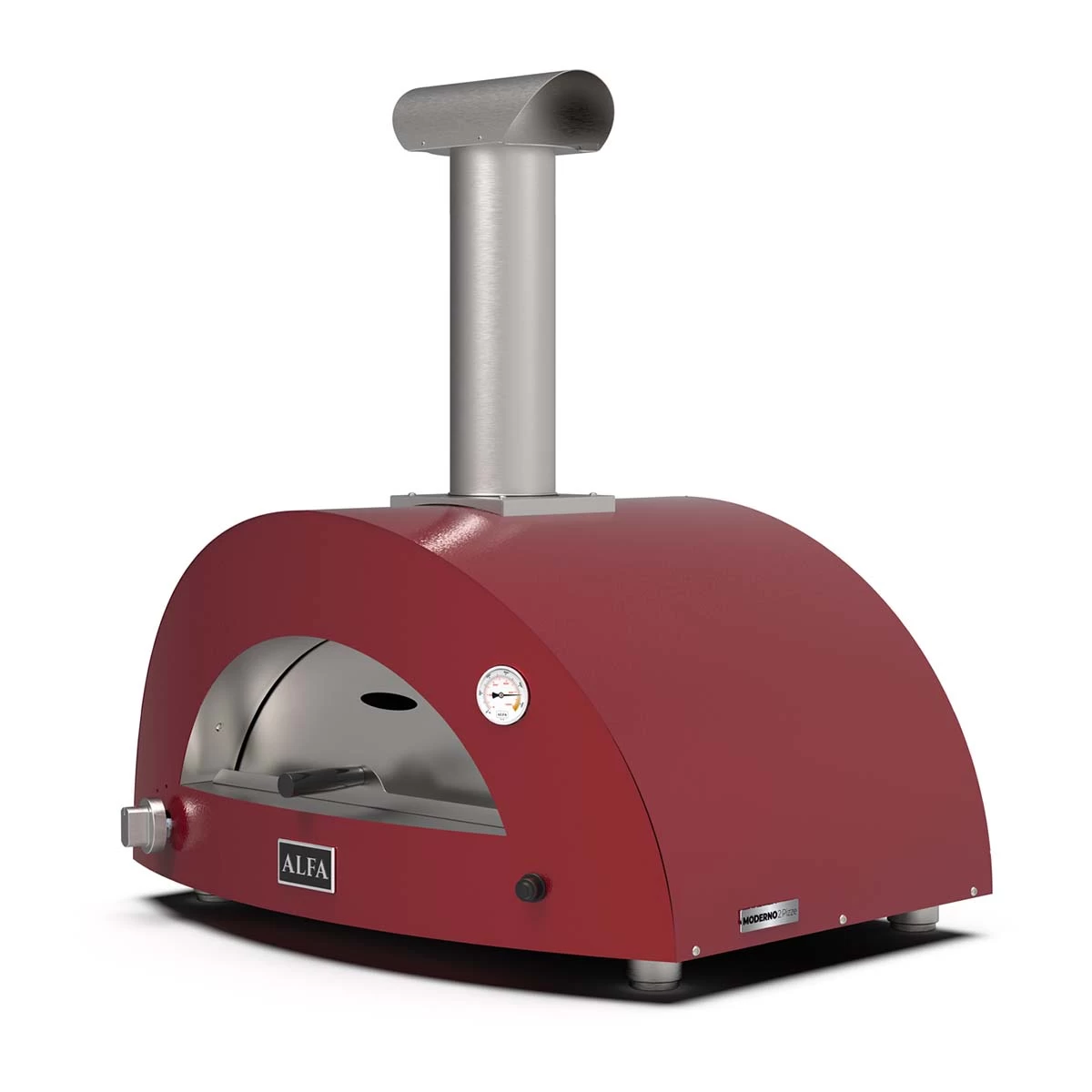 Alfa Forni Hybrid Pizzaofen Moderno 2 Pizze, Antik Rot 1 Alfa Forni Hybrid Pizzaofen Moderno 2 Pizze, Antik Rot